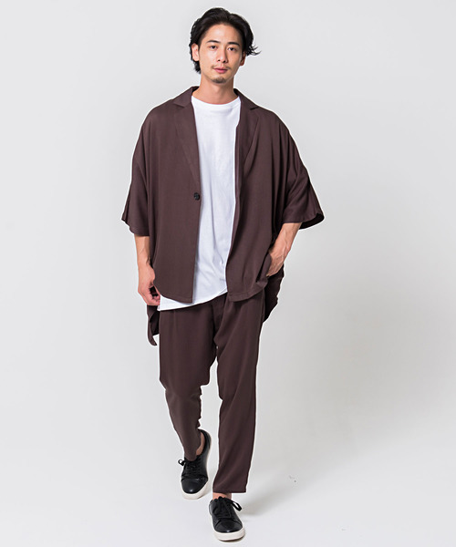 CavariA（キャバリア）の「『CavariA/キャバリア』1Bドルマンスリーブビッグシルエットジャケット（その他アウター・メンズ・ベージュ/ブラウン/グレー・M/L）」の15枚目の写真