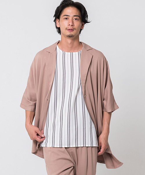 CavariA（キャバリア）の「『CavariA/キャバリア』1Bドルマンスリーブビッグシルエットジャケット（その他アウター・メンズ・ベージュ/ブラウン/グレー・M/L）」の11枚目の写真