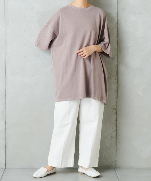 PUAL CE CIN（ピュアルセシン）の「ピグメントＴ（Tシャツ/カットソー・レディース・ブラック/ベージュ/グリーン/ブルーグレー/ピンク系その他・FREE）」の5枚目の写真