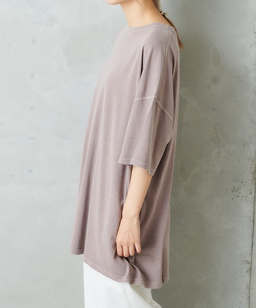 PUAL CE CIN（ピュアルセシン）の「ピグメントＴ（Tシャツ/カットソー・レディース・ブラック/ベージュ/グリーン/ブルーグレー/ピンク系その他・FREE）」の10枚目の写真