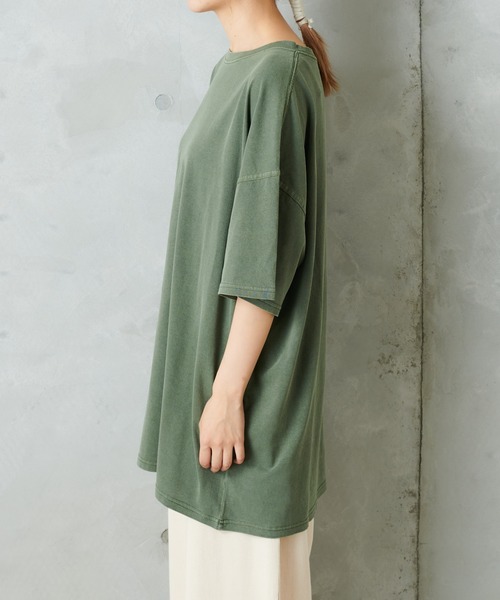 PUAL CE CIN（ピュアルセシン）の「ピグメントＴ（Tシャツ/カットソー・レディース・ブラック/ベージュ/グリーン/ブルーグレー/ピンク系その他・FREE）」の8枚目の写真