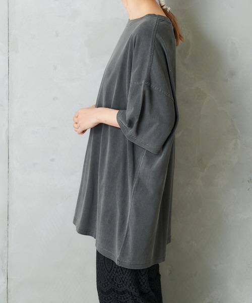 PUAL CE CIN（ピュアルセシン）の「ピグメントＴ（Tシャツ/カットソー・レディース・ブラック/ベージュ/グリーン/ブルーグレー/ピンク系その他・FREE）」の11枚目の写真