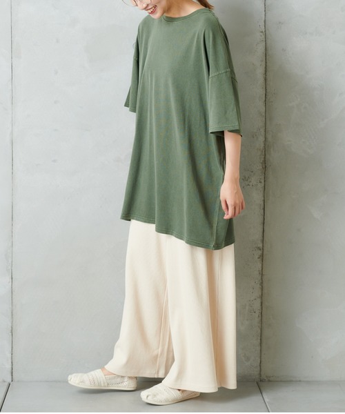 PUAL CE CIN（ピュアルセシン）の「ピグメントＴ（Tシャツ/カットソー・レディース・ブラック/ベージュ/グリーン/ブルーグレー/ピンク系その他・FREE）」の7枚目の写真