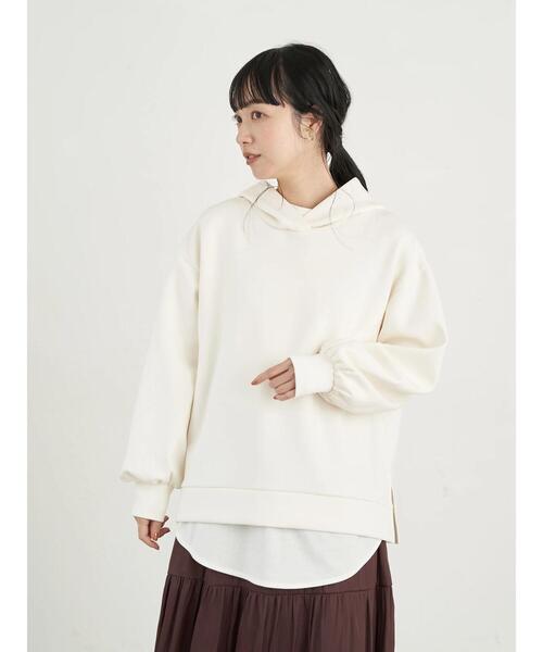 earth music&ecology（アースミュージックアンドエコロジー）の「ラウンドヘムカットチュニック ＊〇（Tシャツ/カットソー・レディース・ブラック/ベージュ/オフホワイト・FREE）」の10枚目の写真