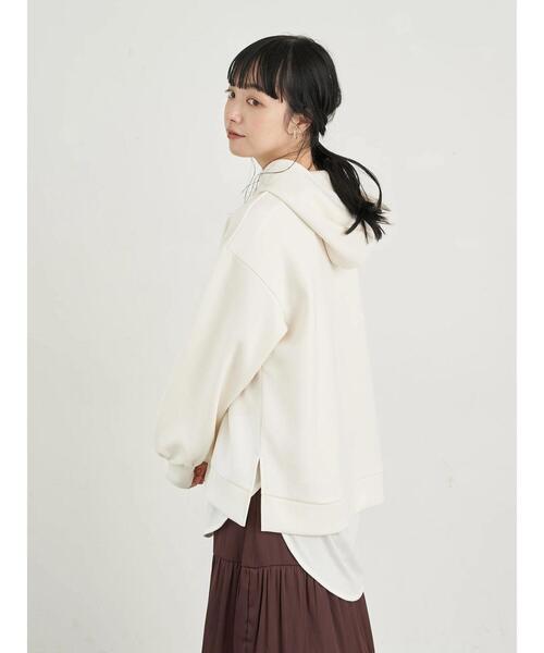 earth music&ecology（アースミュージックアンドエコロジー）の「ラウンドヘムカットチュニック ＊〇（Tシャツ/カットソー・レディース・ブラック/ベージュ/オフホワイト・FREE）」の11枚目の写真