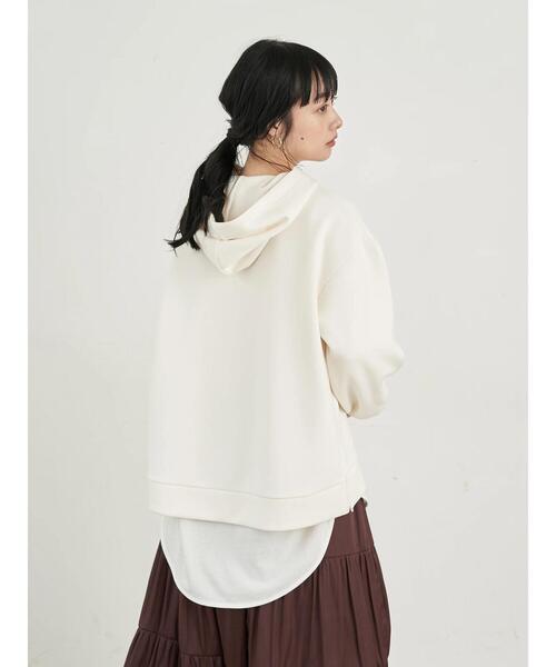 earth music&ecology（アースミュージックアンドエコロジー）の「ラウンドヘムカットチュニック ＊〇（Tシャツ/カットソー・レディース・ブラック/ベージュ/オフホワイト・FREE）」の12枚目の写真