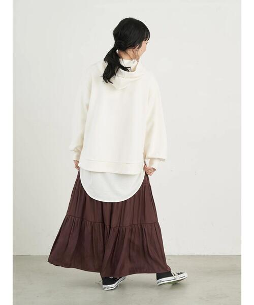 earth music&ecology（アースミュージックアンドエコロジー）の「ラウンドヘムカットチュニック ＊〇（Tシャツ/カットソー・レディース・ブラック/ベージュ/オフホワイト・FREE）」の16枚目の写真