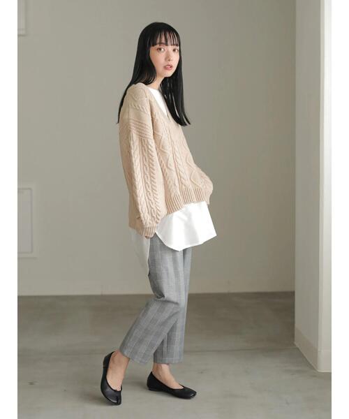 earth music&ecology（アースミュージックアンドエコロジー）の「ラウンドヘムカットチュニック ＊〇（Tシャツ/カットソー・レディース・ブラック/ベージュ/オフホワイト・FREE）」の19枚目の写真