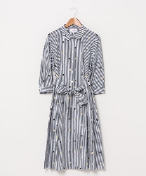 セール Hanae Mori Alma En Rose ドットフラワー刺繍 ワンピース ワンピース Hanae Mori Alma En Rose ハナエモリ アルマ アン ローズ のファッション通販 Zozotown