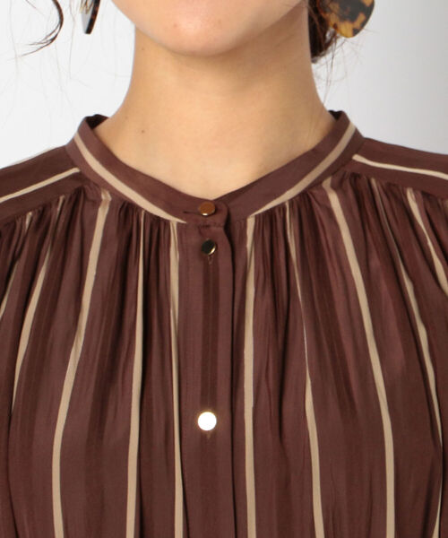 NOLLEY’S Sophi（ノーリーズソフィ）の「前後2wayストライプワンピース（シャツワンピース・レディース・ブラウン系その他3/ブルー系その他3・38/36）」の8枚目の写真