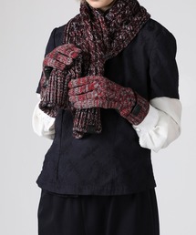 Vivienne Westwood ACCESSORIES（ヴィヴィアンウエストウッドアクセサリー）の「ニット＆レザー コンビグローブ【209156 526L】（手袋）」