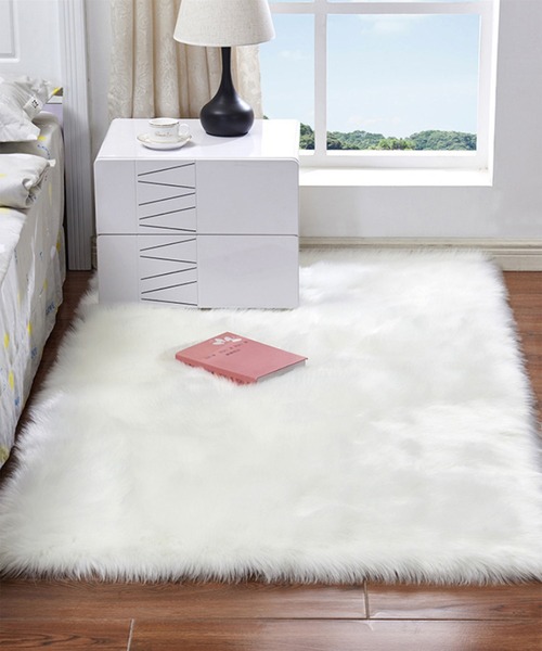 aimoha（アイモハ）の「ファーラグマット（ラグ/マット・レディース・ホワイト/ピンク/キャメル/ホワイト系その他/ピンク系その他・FREE）」の13枚目の写真