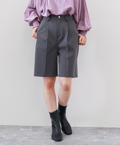 archives(アルシーヴ)の「ストレッチハーフパンツ(その他パンツ・レディース・アイボリー/ブルー/パープル/チャコールグレー・MEDIUM)」の8枚目の写真