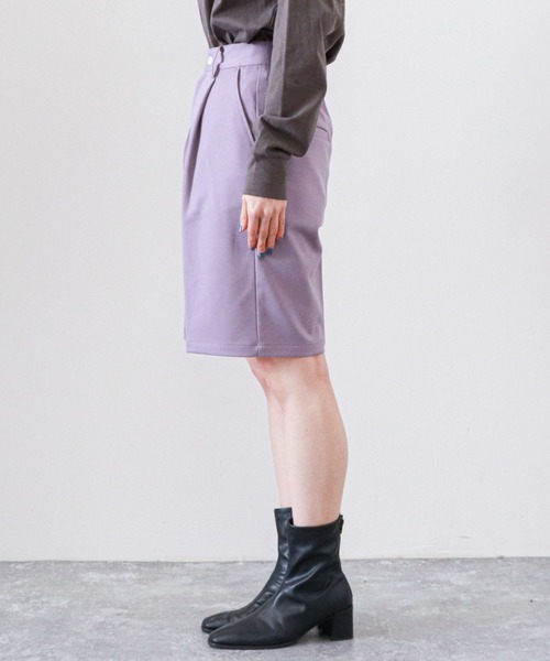 archives(アルシーヴ)の「ストレッチハーフパンツ(その他パンツ・レディース・アイボリー/ブルー/パープル/チャコールグレー・MEDIUM)」の9枚目の写真