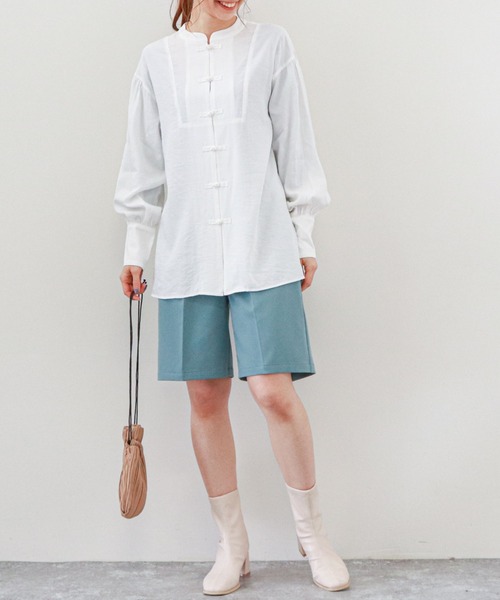 archives(アルシーヴ)の「ストレッチハーフパンツ(その他パンツ・レディース・アイボリー/ブルー/パープル/チャコールグレー・MEDIUM)」の15枚目の写真