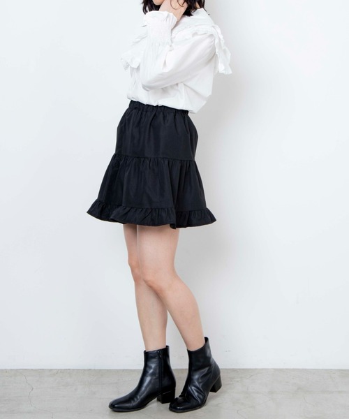 WEGO(ウィゴー)の「WEGO/ティアードミニスカート(スカート・レディース・グレー系その他/ブラック・FREE)」の4枚目の写真