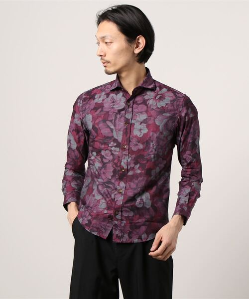 HIGH STREET（ハイストリート）の「HIGH STREET∴ＧＥＴＺＮＥＲプリントカットアウェイシャツ（シャツ/ブラウス・メンズ・グリーン/ピンク/ブルー・LARGE/LL/MEDIUM/SMALL）」の3枚目の写真