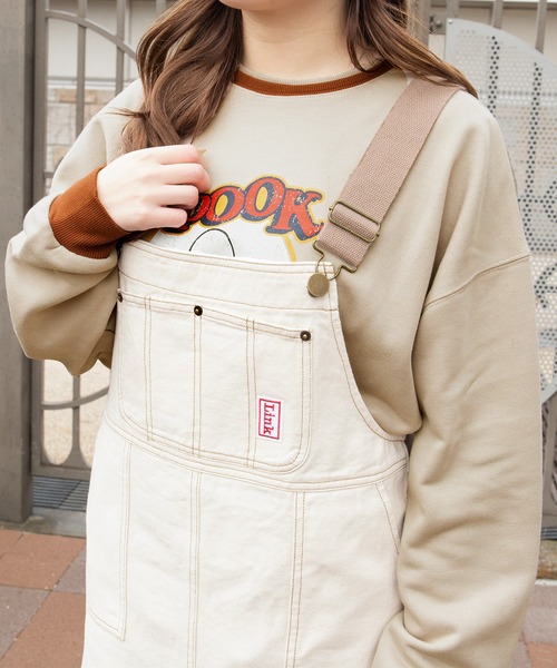 PairPair（ペアペア）の「ワッペン付きストラップ配色ジャンスカ（スカート・レディース・オフホワイト/インディゴブルー/モカ・FREE）」の12枚目の写真