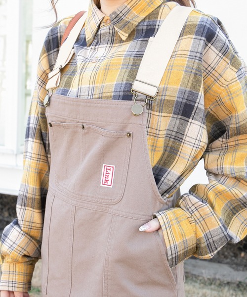 PairPair（ペアペア）の「ワッペン付きストラップ配色ジャンスカ（スカート・レディース・オフホワイト/インディゴブルー/モカ・FREE）」の17枚目の写真