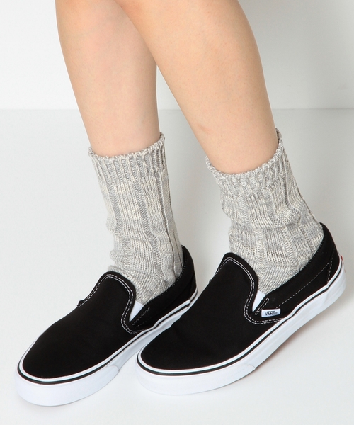 VANS（バンズ）の「VANSスリッポン/ VANS SLIP-ON（スニーカー・レディース・ブラック/オフホワイト・4h/5/5h/6）」の4枚目の写真