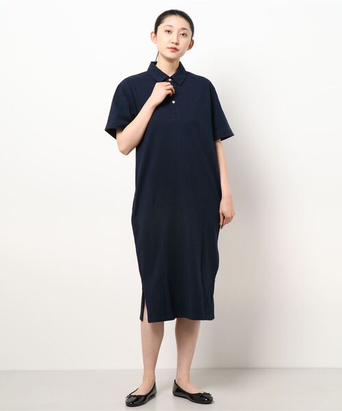 KRIFF MAYER（クリフメイヤー）の「マルチステッチポロワンピ（ポロシャツ・レディース・ブラック/ネイビー/ベージュ/セージグリーン・MEDIUM/LARGE）」の16枚目の写真