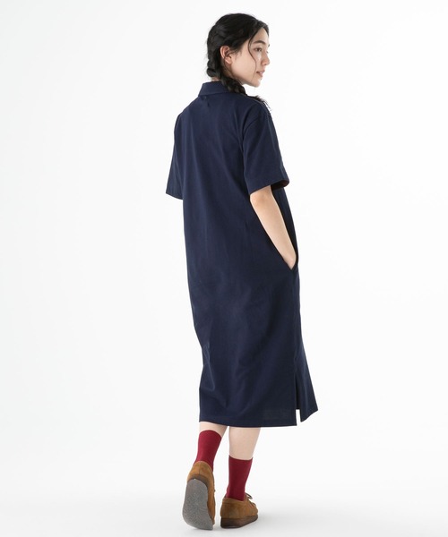 KRIFF MAYER（クリフメイヤー）の「マルチステッチポロワンピ（ポロシャツ・レディース・ブラック/ネイビー/ベージュ/セージグリーン・MEDIUM/LARGE）」の8枚目の写真