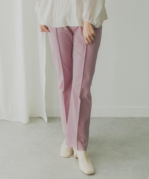 KBF+（ケービーエフプラス）の「KBF+　バックスリットセミフレアパンツ（その他パンツ・レディース・ブルー/ピンク/ライトベージュ・36/38）」の10枚目の写真