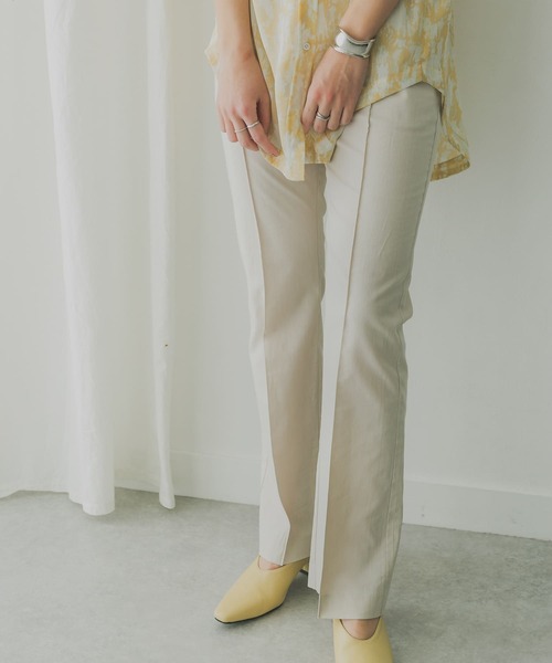 KBF+（ケービーエフプラス）の「KBF+　バックスリットセミフレアパンツ（その他パンツ・レディース・ブルー/ピンク/ライトベージュ・36/38）」の11枚目の写真