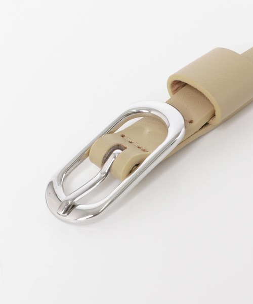 KBF（ケイビーエフ）の「オーバルバックルベルト（ベルト・レディース・アイボリー/ベージュ/ブラック・ONE）」の8枚目の写真