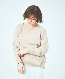 【WEB&一部店舗限定】綿ナイロンリリヤーンプルオーバー