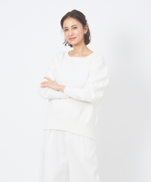【WEB&一部店舗限定】綿ナイロンリリヤーンプルオーバー