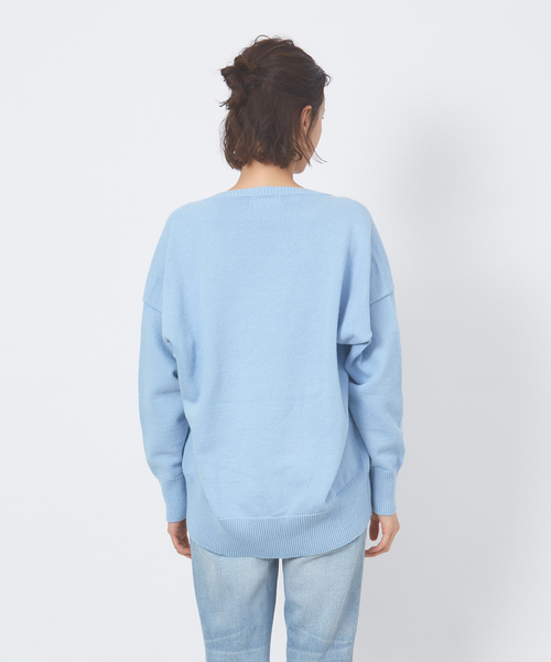 Rouge vif Anna（ルージュヴィフアンナ）の「【WEB＆一部店舗限定】綿ナイロンリリヤーンプルオーバー（ニット/セーター・レディース・ホワイト/ベージュ/ブルー・フリー）」の12枚目の写真