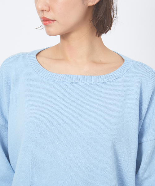 Rouge vif Anna（ルージュヴィフアンナ）の「【WEB＆一部店舗限定】綿ナイロンリリヤーンプルオーバー（ニット/セーター・レディース・ホワイト/ベージュ/ブルー・フリー）」の13枚目の写真