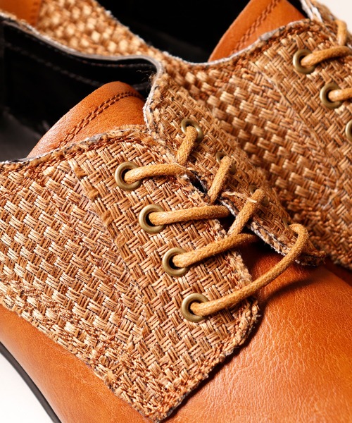 Dedes（デデス）の「【DEDES】ブロックヒール オックスフォードコンビ外羽根バブーシュ（その他シューズ・メンズ・ブラック/キャメル・41/42/43/40/44）」の5枚目の写真
