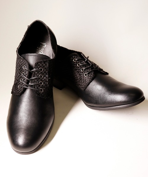 Dedes（デデス）の「【DEDES】ブロックヒール オックスフォードコンビ外羽根バブーシュ（その他シューズ・メンズ・ブラック/キャメル・41/42/43/40/44）」の3枚目の写真