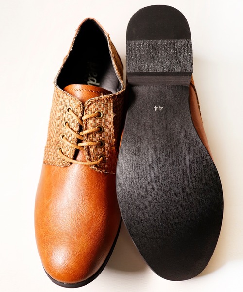 Dedes（デデス）の「【DEDES】ブロックヒール オックスフォードコンビ外羽根バブーシュ（その他シューズ・メンズ・ブラック/キャメル・41/42/43/40/44）」の6枚目の写真