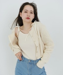 TINA：JOJUN | カーディガン 綿スラブニット TINA：JOJUN(カーディガン/ボレロ)