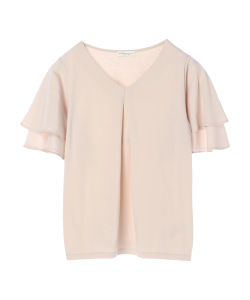 earth music&ecology(アースミュージックアンドエコロジー)の「異素材ドッキングプルオーバー(Vネック)*(Tシャツ/カットソー・レディース・オフホワイト/モカ/その他6/その他8・FREE)」の13枚目の写真