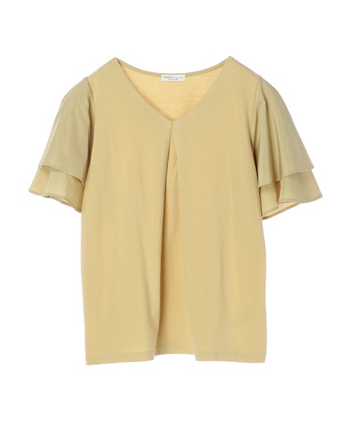 earth music&ecology(アースミュージックアンドエコロジー)の「異素材ドッキングプルオーバー(Vネック)*(Tシャツ/カットソー・レディース・オフホワイト/モカ/その他6/その他8・FREE)」の21枚目の写真