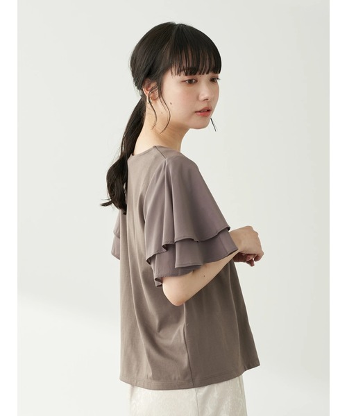 earth music&ecology(アースミュージックアンドエコロジー)の「異素材ドッキングプルオーバー(Vネック)*(Tシャツ/カットソー・レディース・オフホワイト/モカ/その他6/その他8・FREE)」の17枚目の写真