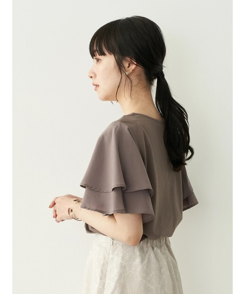 earth music&ecology(アースミュージックアンドエコロジー)の「異素材ドッキングプルオーバー(Vネック)*(Tシャツ/カットソー・レディース・オフホワイト/モカ/その他6/その他8・FREE)」の22枚目の写真