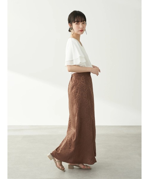 earth music&ecology(アースミュージックアンドエコロジー)の「異素材ドッキングプルオーバー(Vネック)*(Tシャツ/カットソー・レディース・オフホワイト/モカ/その他6/その他8・FREE)」の12枚目の写真