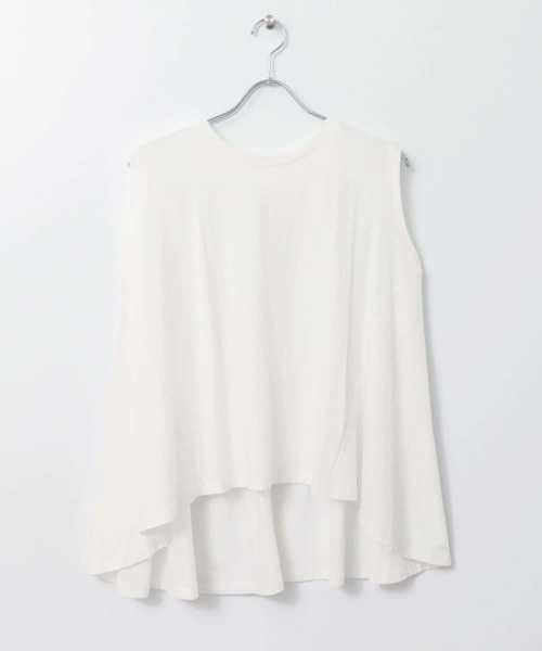 SENSE OF PLACE by URBAN RESEARCH（センスオブプレイスバイアーバンリサーチ）の「バックフレアトップス(ノースリーブ)∴（Tシャツ/カットソー・レディース・ホワイト/オレンジ・FREE）」の2枚目の写真