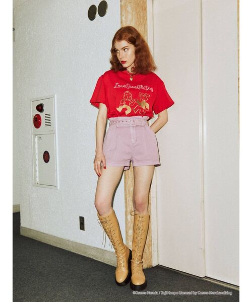 OSAMU GOODS(オサムグッズ)の「OSAMU GOODS BIG Tシャツ(Tシャツ/カットソー・レディース・オフホワイト/ブラック/レッド・MEDIUM)」の14枚目の写真