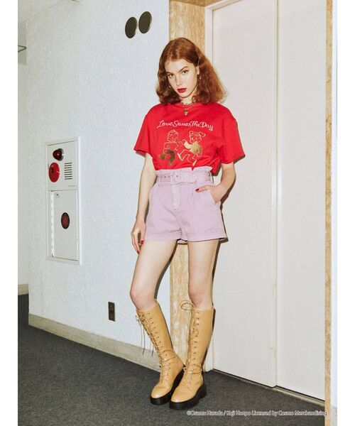 OSAMU GOODS(オサムグッズ)の「OSAMU GOODS BIG Tシャツ(Tシャツ/カットソー・レディース・オフホワイト/ブラック/レッド・MEDIUM)」の15枚目の写真