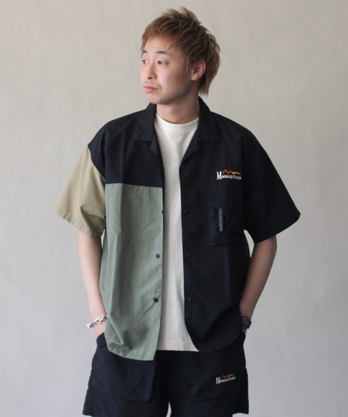 MANASTASH（マナスタッシュ）の「MANASTASH/マナスタッシュ　RIVER SHIRT 2.1　リバーシャツ2.1（シャツ/ブラウス・メンズ・ブラック/その他/カーキ・MEDIUM/X-LARGE/LARGE）」の3枚目の写真