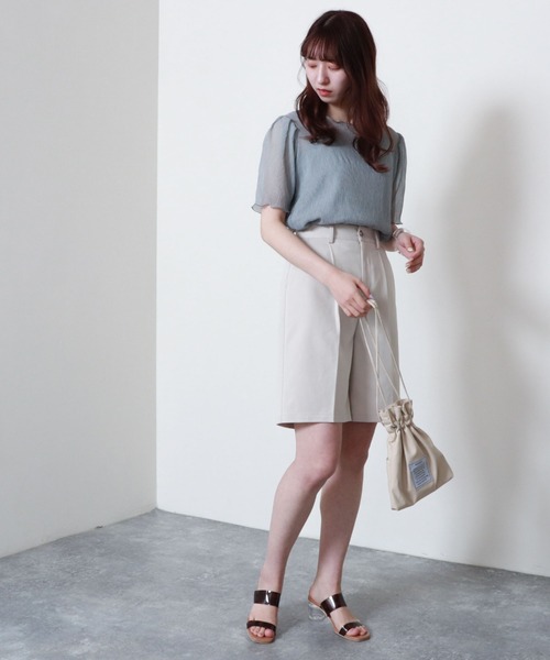 archives(アルシーヴ)の「【web限定item】パワショルシアー楊柳プルオーバー(シャツ/ブラウス・レディース・ブルー/アイボリー/ミント/ピンクベージュ・MEDIUM)」の16枚目の写真