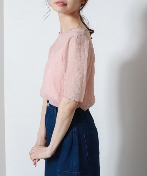 archives(アルシーヴ)の「【web限定item】パワショルシアー楊柳プルオーバー(シャツ/ブラウス・レディース・ブルー/アイボリー/ミント/ピンクベージュ・MEDIUM)」の14枚目の写真