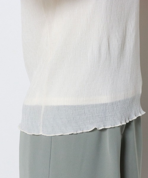 archives(アルシーヴ)の「【web限定item】パワショルシアー楊柳プルオーバー(シャツ/ブラウス・レディース・ブルー/アイボリー/ミント/ピンクベージュ・MEDIUM)」の15枚目の写真