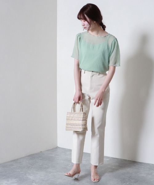 archives(アルシーヴ)の「【web限定item】パワショルシアー楊柳プルオーバー(シャツ/ブラウス・レディース・ブルー/アイボリー/ミント/ピンクベージュ・MEDIUM)」の20枚目の写真